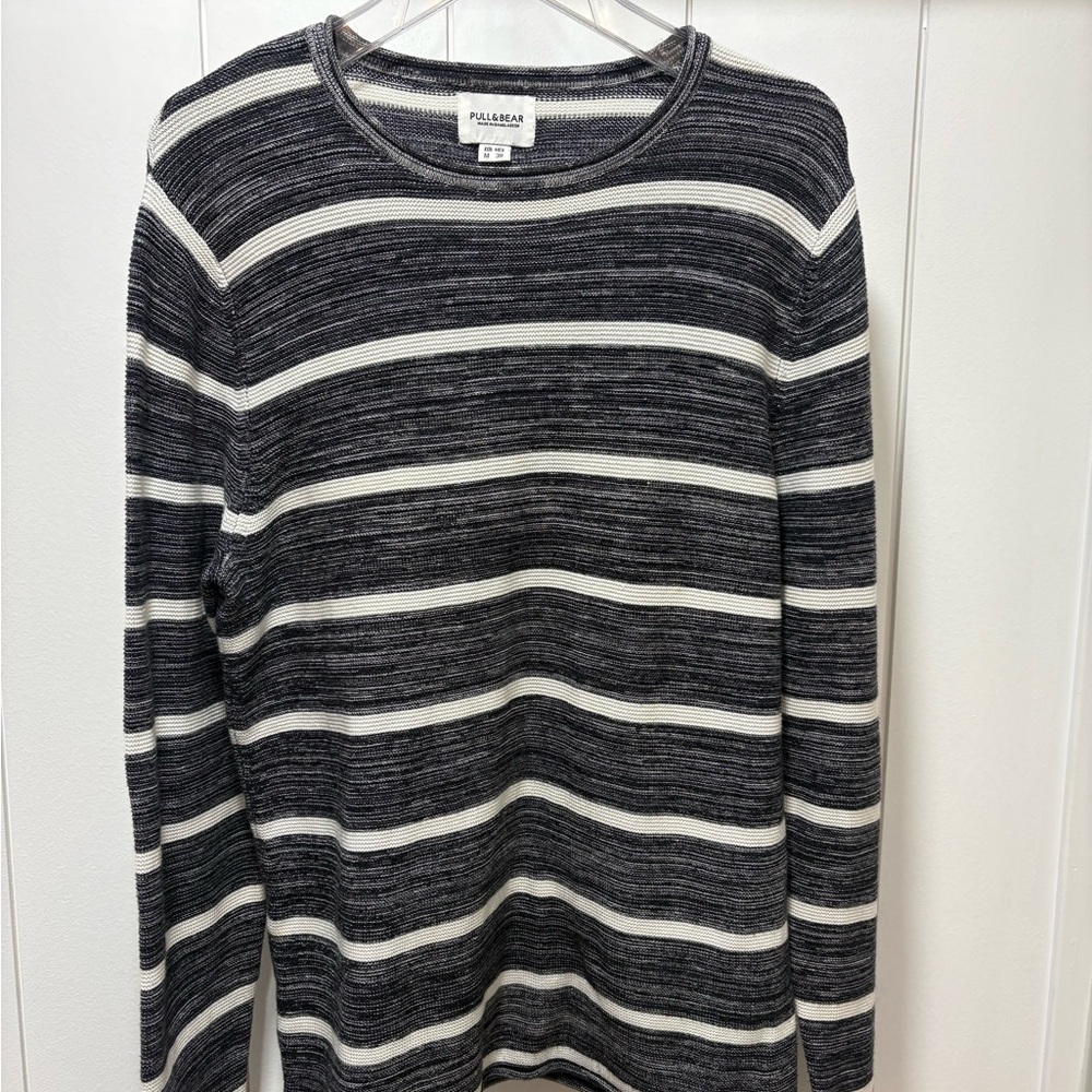 Pull & Bear Sweater Casual Long-Sleeve Striped  Women’s Size Medium